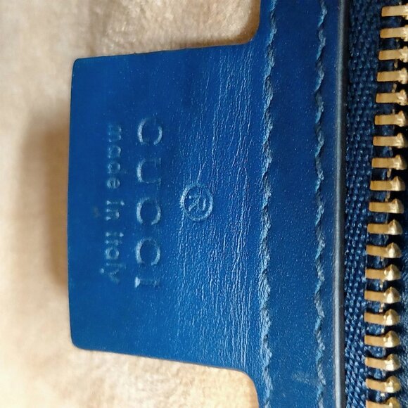 Gucci Sherry Line Navy Blue Leather Shoulder Bag mon-707-091325 - Picture 16 of 16